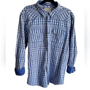 GUESS Los Angeles Western Slim Fit Button Down Mens XL